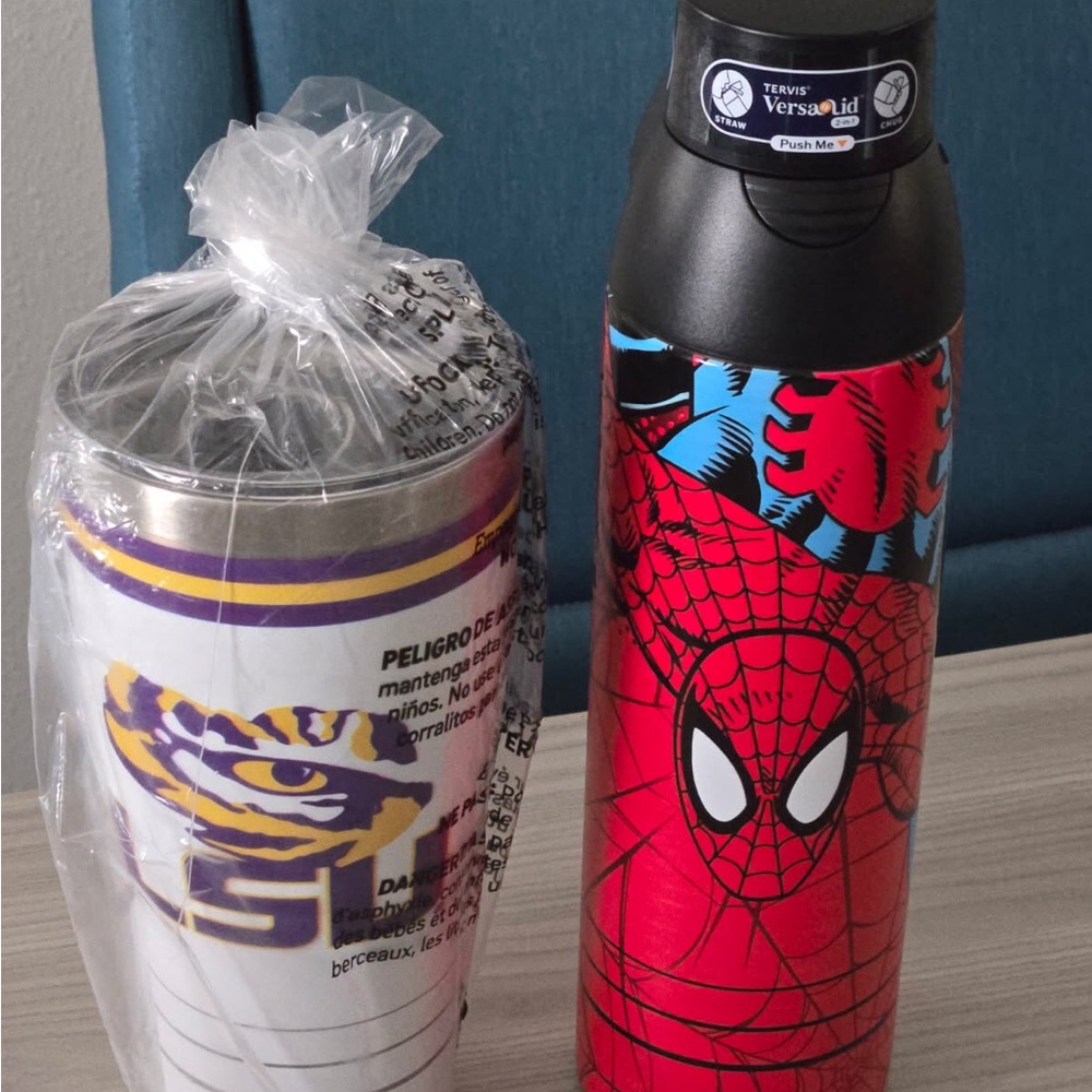Tervis Spider-Man & LSU Water Bottles